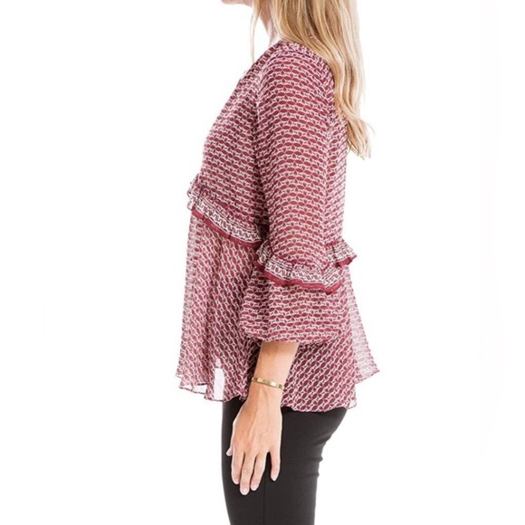 XL Max Studio Boho Ruffle Blouse - Picture 2 of 5